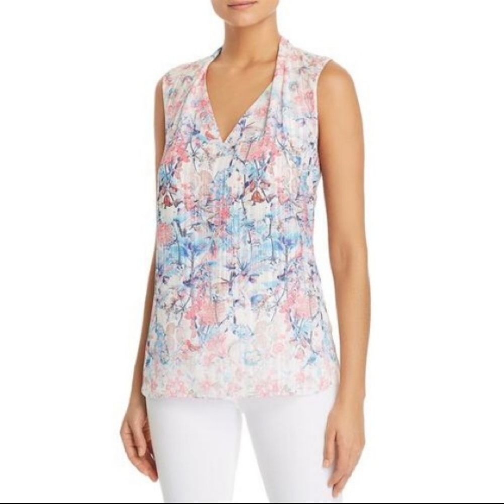 Tahari blouse summer top